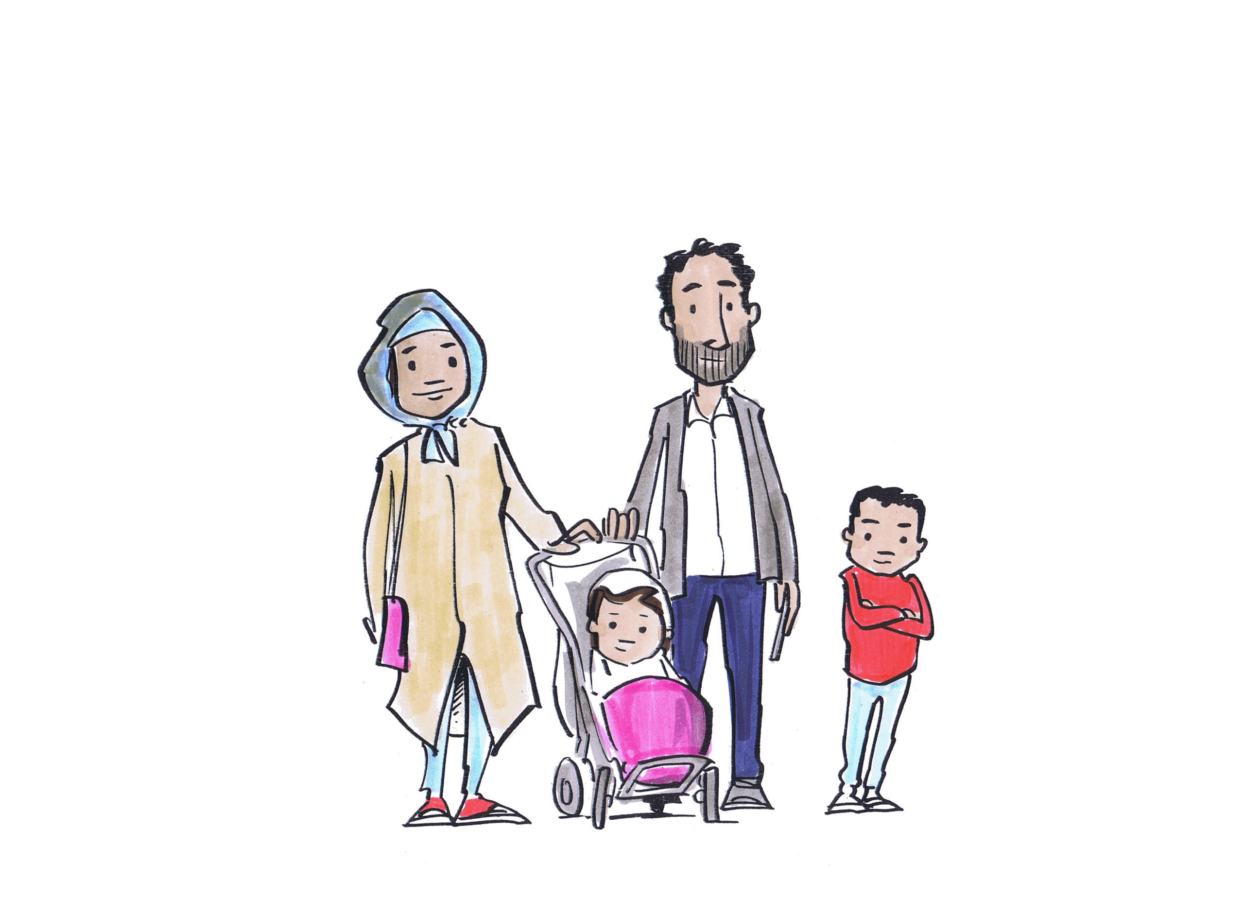 Migranten-Familie